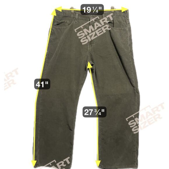 Levi’s 567 Corduroy Pants Mens 38x30 Baggy Low Loose Boot Brown Y2K Wide Leg VTG - Picture 2 of 15